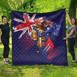 Australia Day Kangaroo Flag Quilt Aussie Aussie Aussie Oi Oi Oi LT9