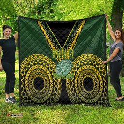 Avaiki Cook Islands Rugby Quilt Kuki Airani Tatau Black LT14