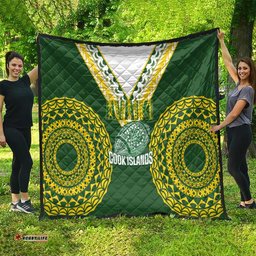 Avaiki Cook Islands Rugby Quilt Kuki Airani Tatau Green LT14