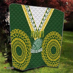Avaiki Cook Islands Rugby Quilt Kuki Airani Tatau Green LT14