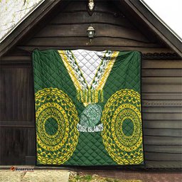 Avaiki Cook Islands Rugby Quilt Kuki Airani Tatau Green LT14