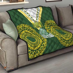 Avaiki Cook Islands Rugby Quilt Kuki Airani Tatau Green LT14