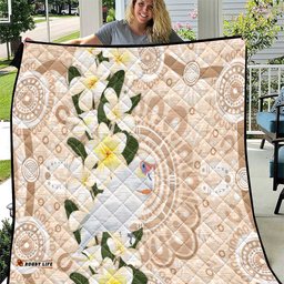 Australia Long-billed Corella Quilt Cacatua Tenuirostris Plumeria Aboriginal Art LT14