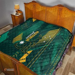 Australia Socceroos 2026 Custom Quilt Go Aussie Kangaroo National Color LT14
