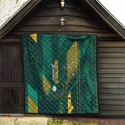 Australia Socceroos 2026 Custom Quilt Go Aussie Kangaroo National Color LT14