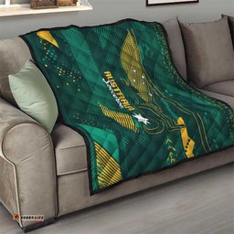 Australia Socceroos 2026 Custom Quilt Go Aussie Kangaroo National Color LT14