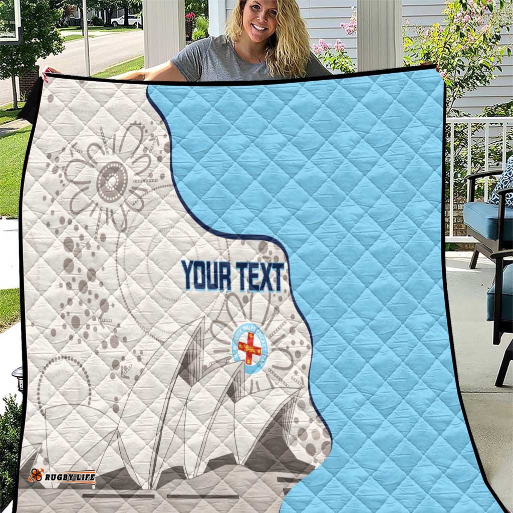 Custom New South Wales Cricket Quilt Go NSW - Aboriginal Art LT14
