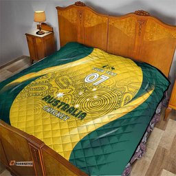 Australia Cricket Custom Indigenous Quilt Aboriginal Arts GO Aussie LT7