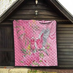 Australia Pink Galah Quilt Rose-breasted Cockatoo Waratah Indigenous Art LT14