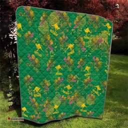 Australia Billy Buttons Quilt Aussie Pycnosorus Kangaroo Seamless Style LT14