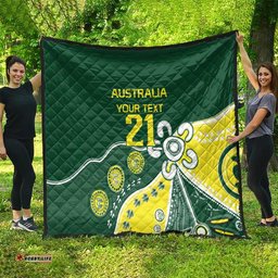 Custom Cricket Aussie Pride Quilt Indigenous Inspired LT9