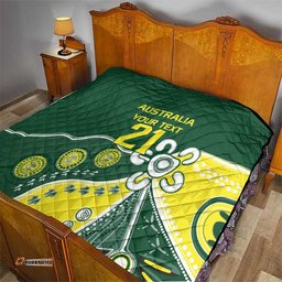 Custom Cricket Aussie Pride Quilt Indigenous Inspired LT9