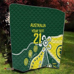 Custom Cricket Aussie Pride Quilt Indigenous Inspired LT9