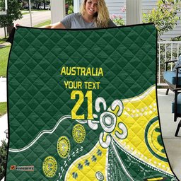Custom Cricket Aussie Pride Quilt Indigenous Inspired LT9