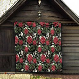 Australia Waratah Flannel Flower Quilt Aussie Native Flowers Seamless Stylized LT14