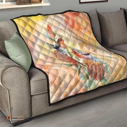 Australia Flame Robin Quilt Petroica Phoenicea Banksia Indigenous Art LT14