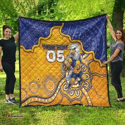 Custom Eagles Football Quilt Aboriginal Dot Art Pattern DT05