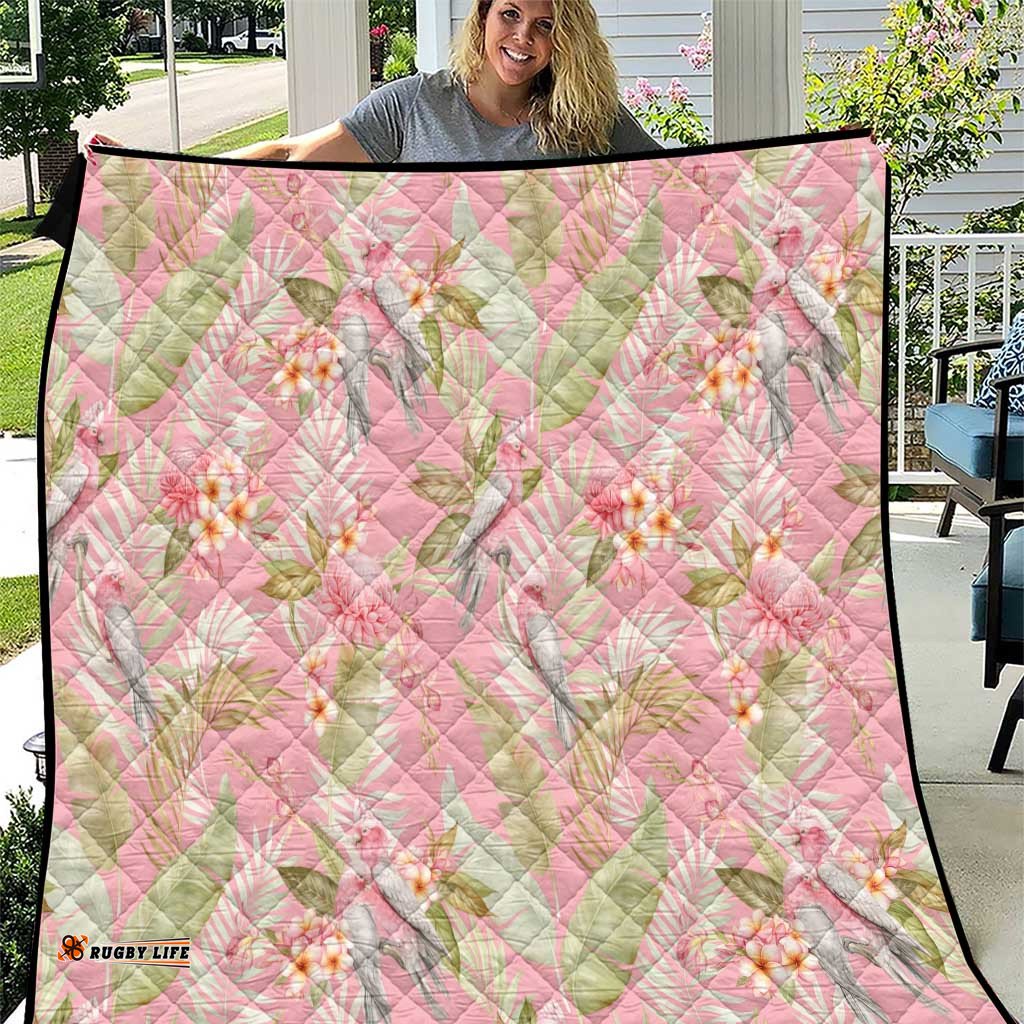 Australia Galah Cockatoo Quilt Eolophus Soseicapilla Couple Seamless Style LT14