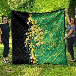Australia Golden Wattle Quilt Aussie Native Flowers Indigenous Art LT14
