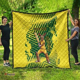 Custom Australia Cricket Quilt Aussie Baggy Greens - Kangaroo Mascot Style LT14