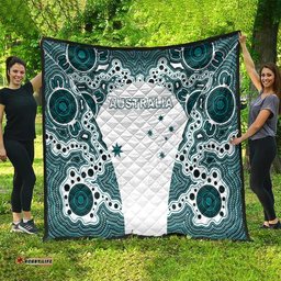 Australia Rugby 2026 Quilt Go Wallabies Aboriginal Pattern White Version LT05
