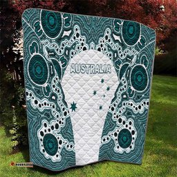 Australia Rugby 2026 Quilt Go Wallabies Aboriginal Pattern White Version LT05