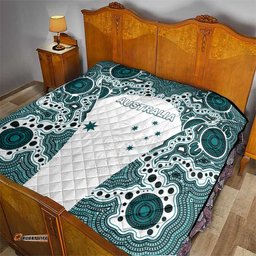Australia Rugby 2026 Quilt Go Wallabies Aboriginal Pattern White Version LT05