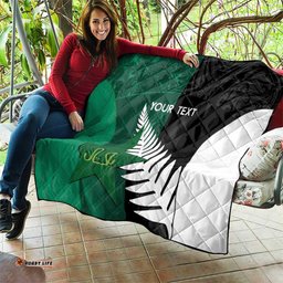 Custom New Zealand And Pakistan Cricket Quilt 2025 Black Cap Shaheens Together LT14