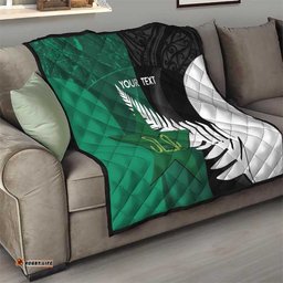 Custom New Zealand And Pakistan Cricket Quilt 2025 Black Cap Shaheens Together LT14