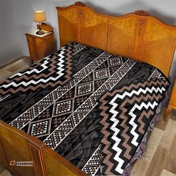 Classic Tukutuku Pattern Aotearoa Quilt Niho Taniwha and Puhoro Motifs LT7