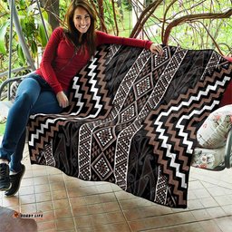 Classic Tukutuku Pattern Aotearoa Quilt Niho Taniwha and Puhoro Motifs LT7