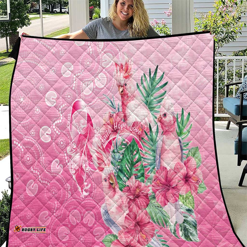 Australia Cockatoos Breast Cancer Quilt Faith Hope Love LT05