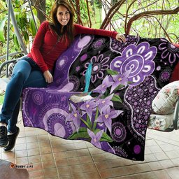 Australia Epilepsy Awareness Quilt Purple-crowned Fairywren Boronia Aboriginal LT14