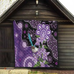 Australia Epilepsy Awareness Quilt Purple-crowned Fairywren Boronia Aboriginal LT14