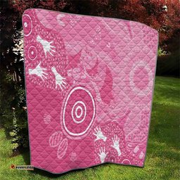 Australia Breast Cancer Awareness Quilt Pink Ribbon Manta Ray Aboriginal Art LT14