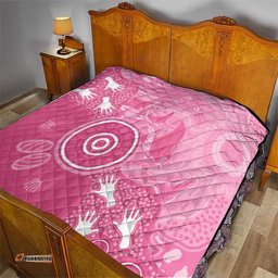 Australia Breast Cancer Awareness Quilt Pink Ribbon Manta Ray Aboriginal Art LT14