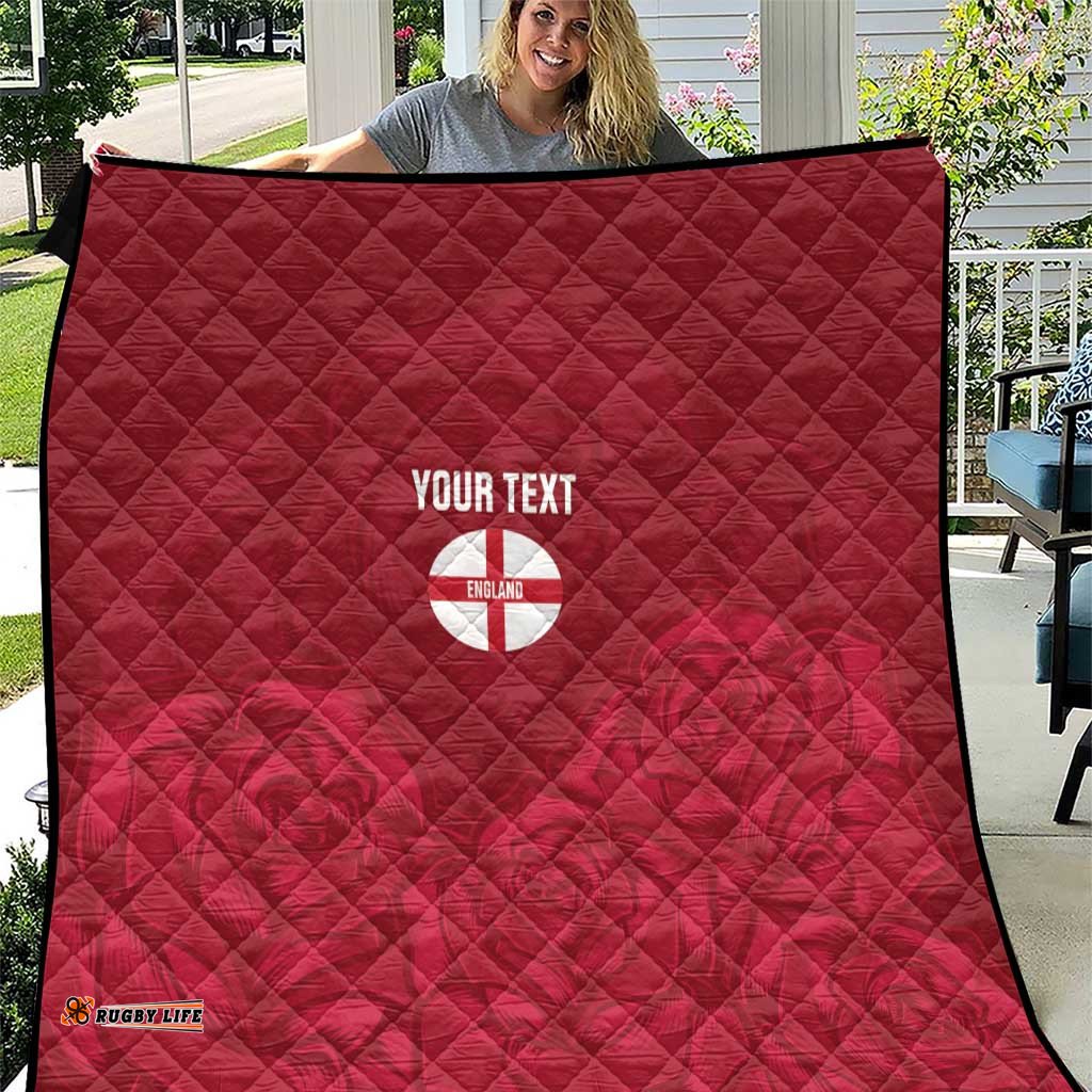 Custom England Rugby 2025 Quilt Go Champions Red Rose LT14