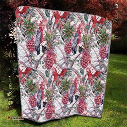 Australia Pink Galah Quilt Rose-breasted Cockatoo Pineapple Seamless Vibes LT14