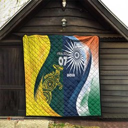 Custom India and Australia Cricket Quilt Special Half-Half Mix LT7
