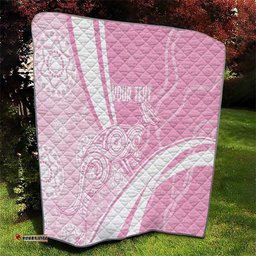 Australia Bowls Personalised Indigenous Pink Round Quilt LT7