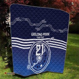 Custom Geelong Pride Quilt On the Road to Glory Indigenous Aboriginal LT9