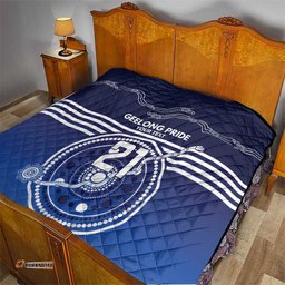 Custom Geelong Pride Quilt On the Road to Glory Indigenous Aboriginal LT9