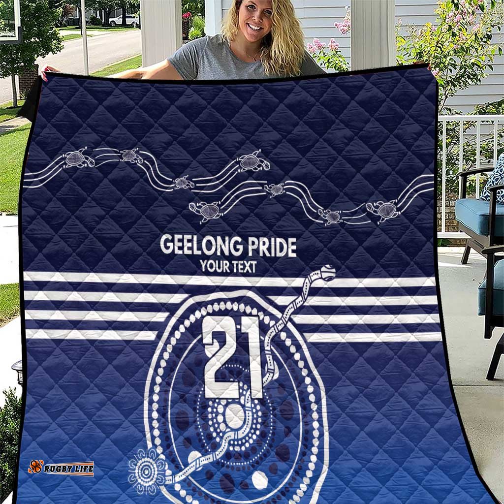 Custom Geelong Pride Quilt On the Road to Glory Indigenous Aboriginal LT9