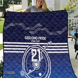 Custom Geelong Pride Quilt On the Road to Glory Indigenous Aboriginal LT9