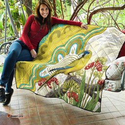 Australia Rock Parrot Quilt Kangaroo Paws Indigenous Art LT14