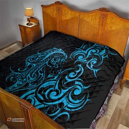 Blue Aoteara Horse Racing Quilt NZ Maori Pattern LT14