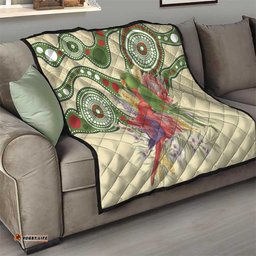 Australia Moluccan Eclectus Quilt Australian Native Flowers Indigenous Art LT14