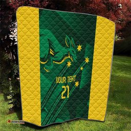 Australia Kangaroo Custom Quilt Aussie National Color Sporty Pattern LT9