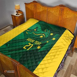 Australia Kangaroo Custom Quilt Aussie National Color Sporty Pattern LT9