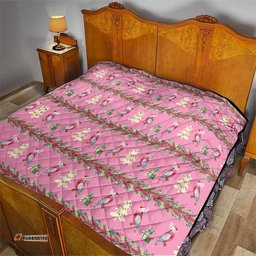 Australia Pink Galah Christmas Quilt Eolophus Roseicapilla Bottlebrush Seamless LT14